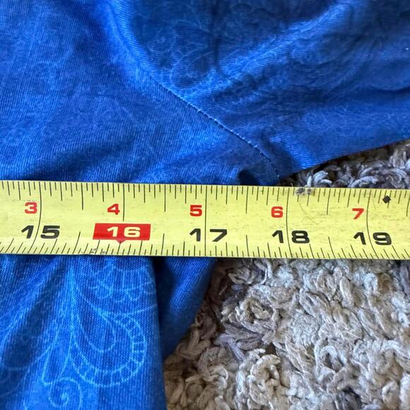 Zeagoo Blue Floral Boho Blouse Long Sleeve Peasant Top M - Picture 5 of 6